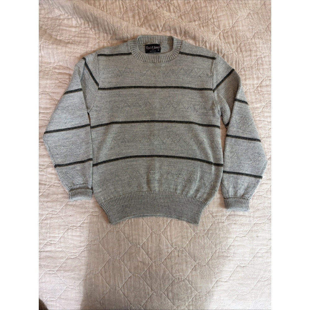 Vintage Reed St. James Knit Long Sleeve Crewneck Sweater Size Medium